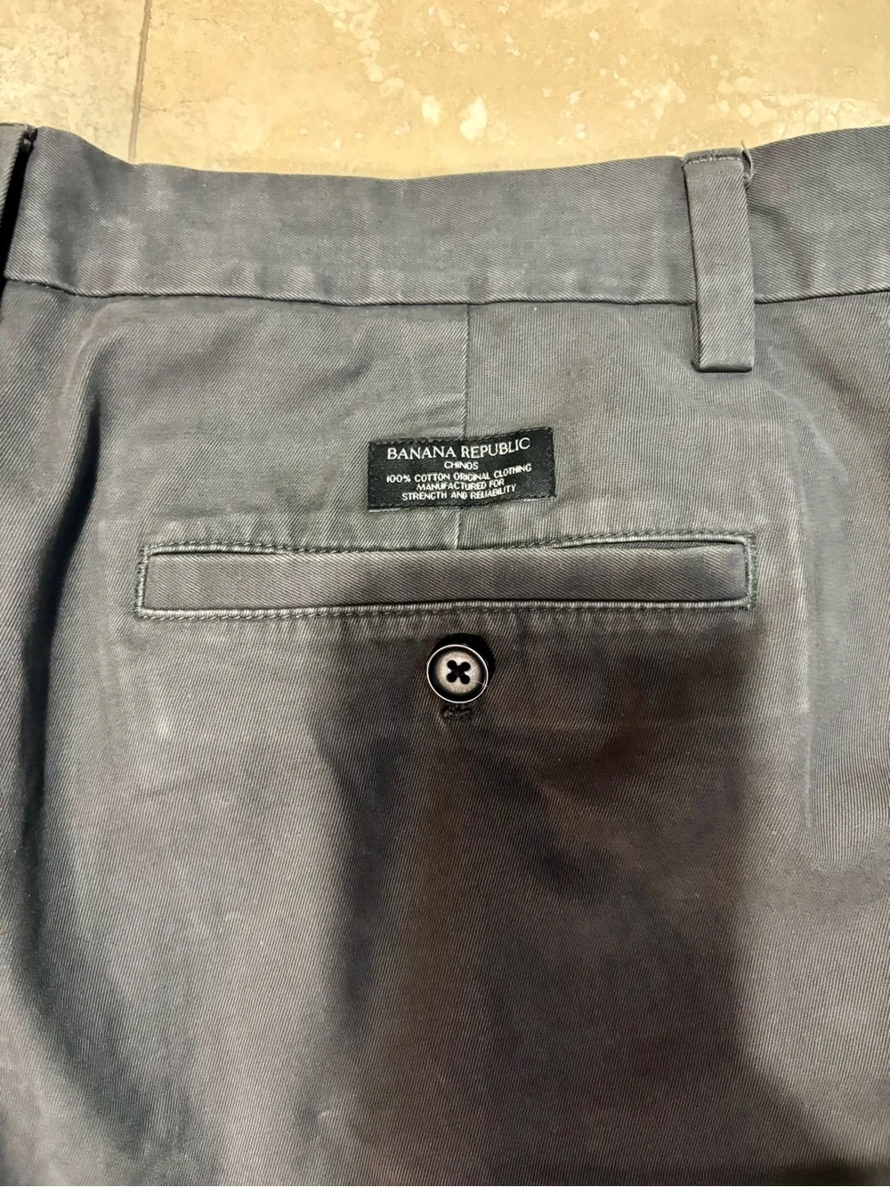 Banana Republic Charcoal Gray Aiden Men's Chino Pants 32